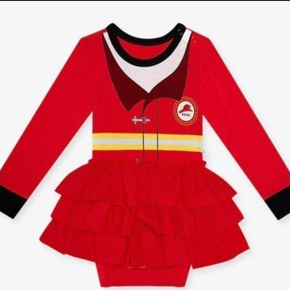 Posh Fire Fighter Tulle Dress 5/6 years